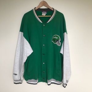New York Jets Majestic Vintage Bomber Jacket 4X